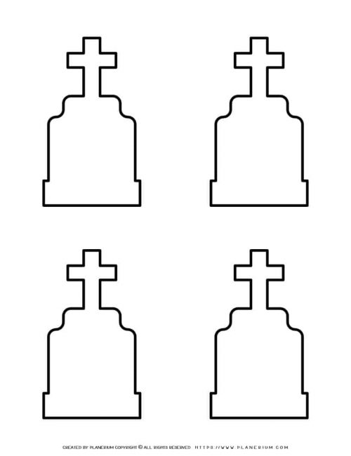 Headstone Template - Four Headstones | Planerium