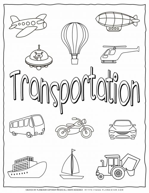 transportations coloring pages