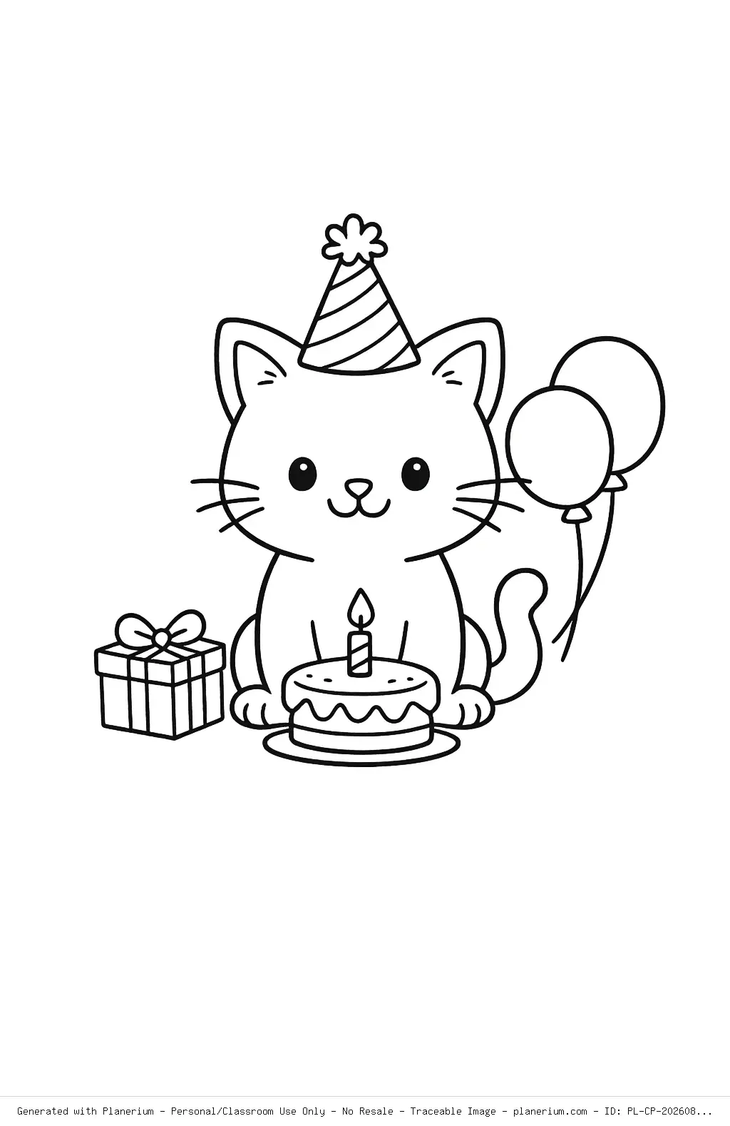 Animal Blank Background Coloring Page