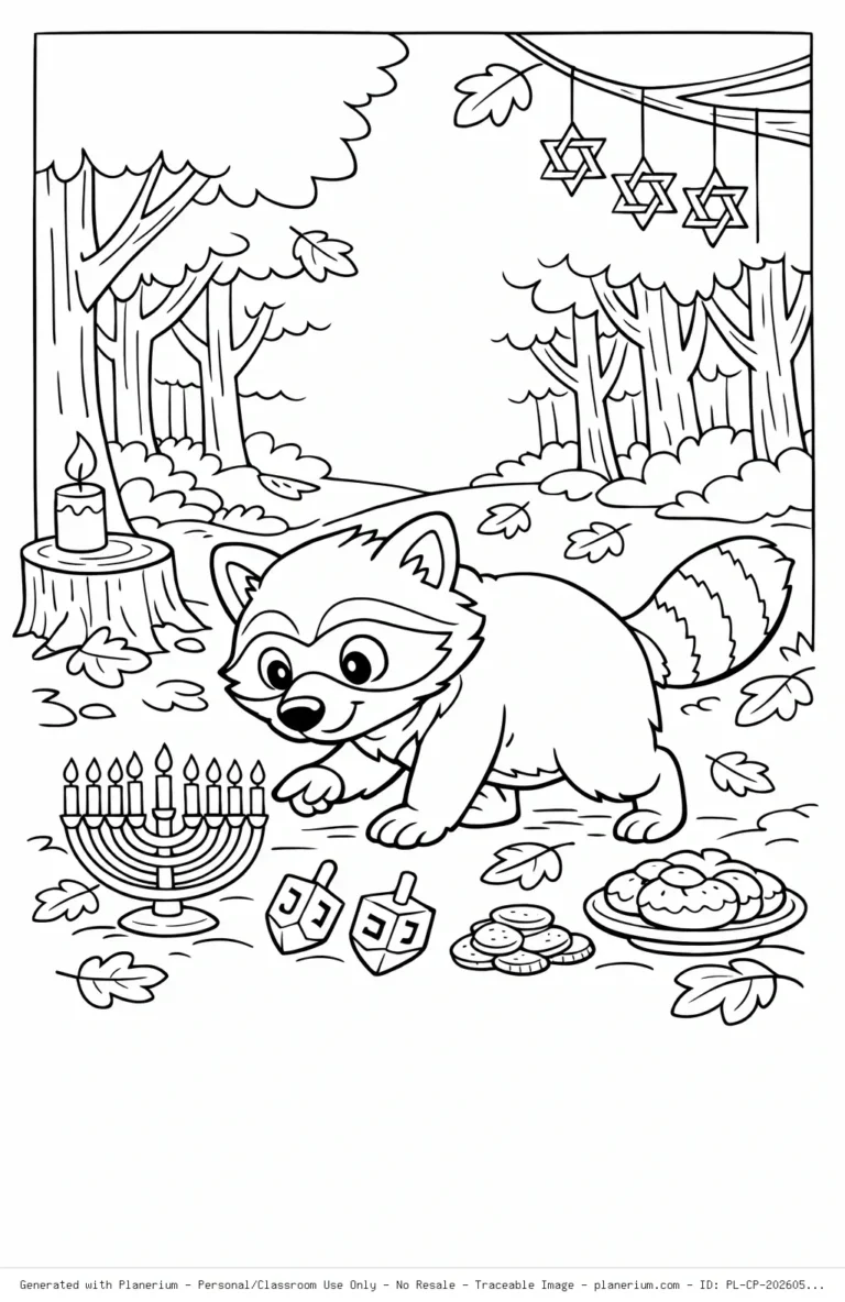 Forest Animal Exploring During Fall Hanukkah