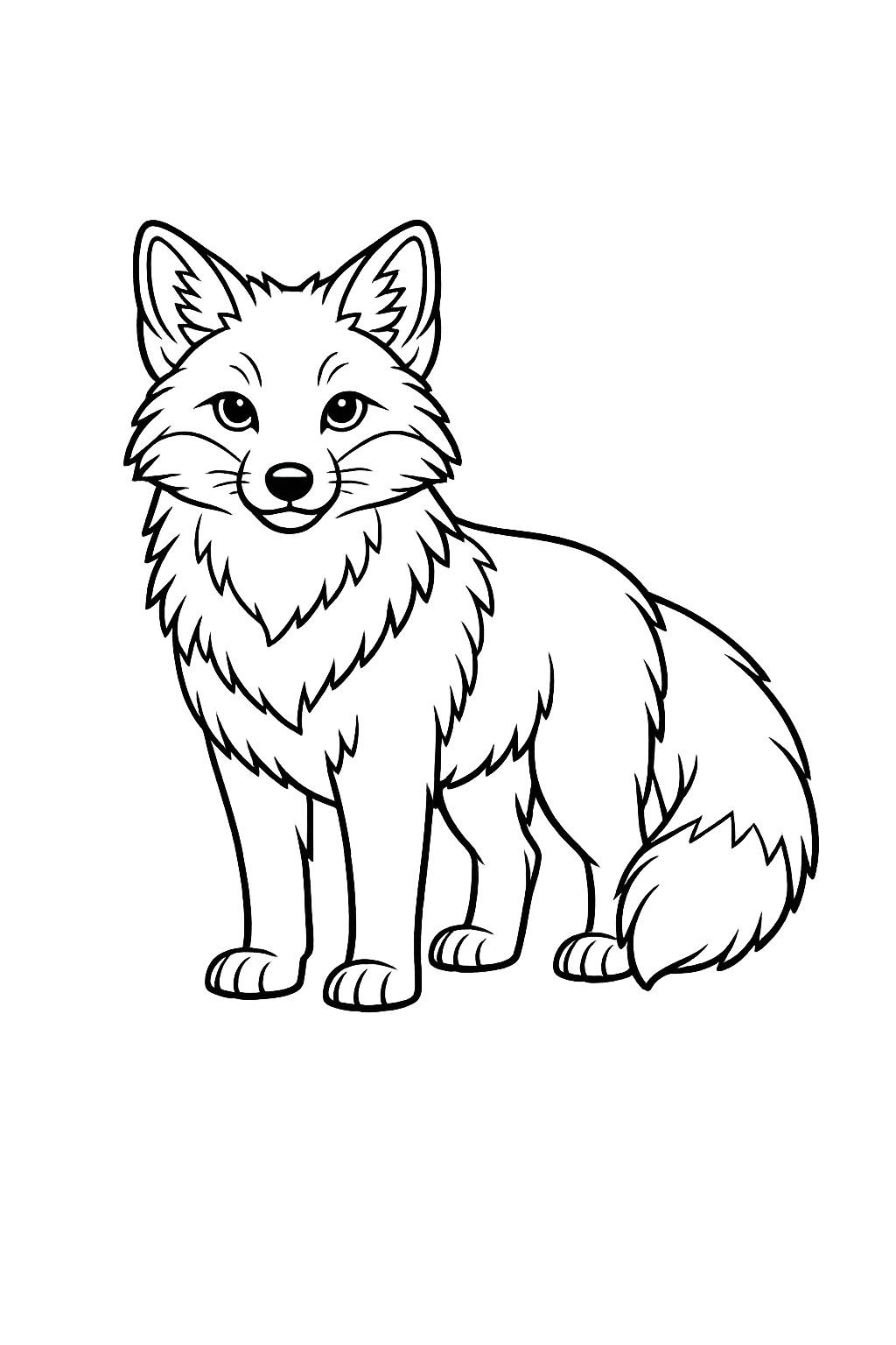 Upper Elementary Fox Coloring Page